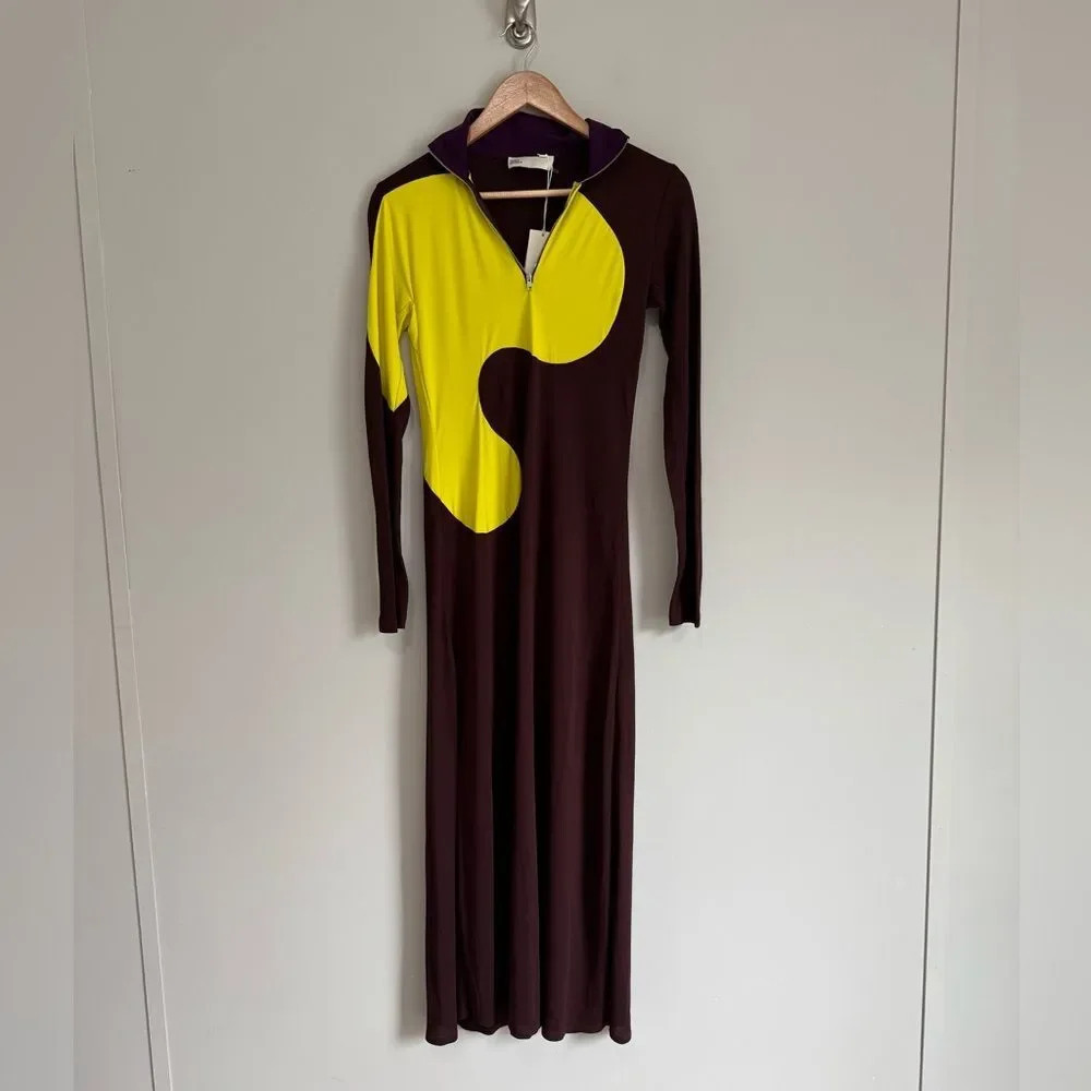 Tory Burch Colorblock Long Sleeve Dress